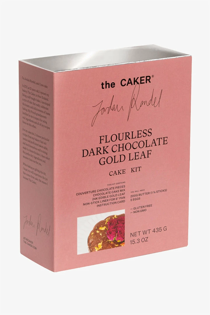 The Caker Flourless Cake Mix GF With Gold Leaf