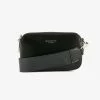 Nakedvice Accessories The Met Lizzie Thick Strap Double Zip Crossbody Bag Black Leather