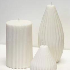 Master + Jack Living & Decor Silo White Candle Unscented H9cm X W7cm