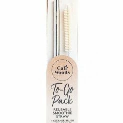 CaliWoods To Go Smoothie Stainless Steel Straw Set