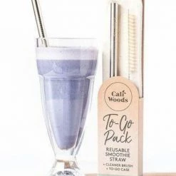 CaliWoods To Go Smoothie Stainless Steel Straw Set