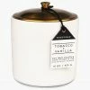 Paddy Wax Hygge Tobacco + Vanilla Ceramic Large Candle Brass Lid 425g