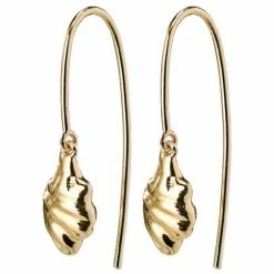 Pilgrim Tolerance Abstract Drop Hook Earrings Gold Plated Accessories