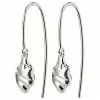 Pilgrim Tolerance Abstract Drop Hook Earrings Silver Plated