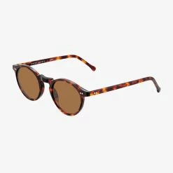 Status Anxiety Ascetic Brown Tort Round Sunglasses