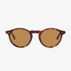 Status Anxiety Ascetic Brown Tort Round Sunglasses