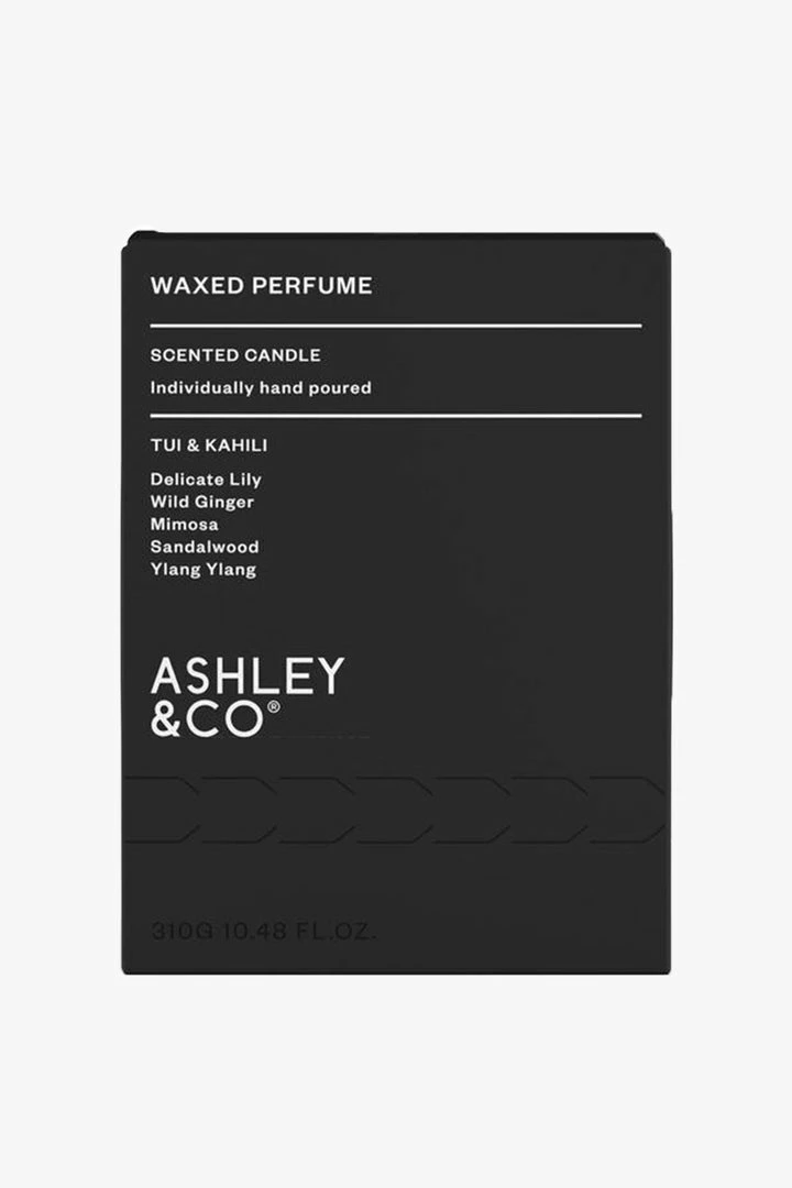 Ashley+Co Home & Beauty Natural Waxed Tui + Kahili Perfume Candle