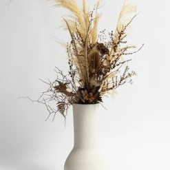 NED Collections Freddie White Stone Vase