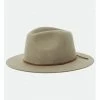Brixton Wesley Packable Fedora Light Olive Wool Felt Hat Accessories
