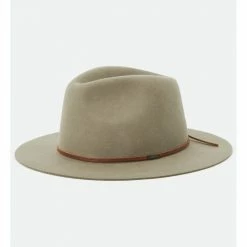 Brixton Wesley Packable Fedora Light Olive Wool Felt Hat Accessories