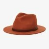 Brixton Messer Fedora Caramel Wool Felt Hat