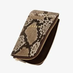 Saben Winona Card Holder Brown Python Leather