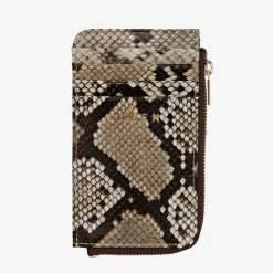 Saben Winona Card Holder Brown Python Leather