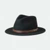 Brixton Messer Fedora Black Wool Felt Hat