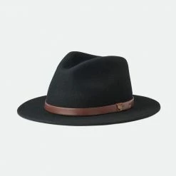 Brixton Messer Fedora Black Wool Felt Hat