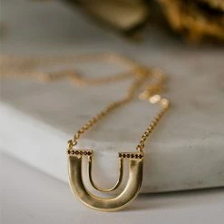 Silver Linings Accessories Zulu Gold U Shape Necklace