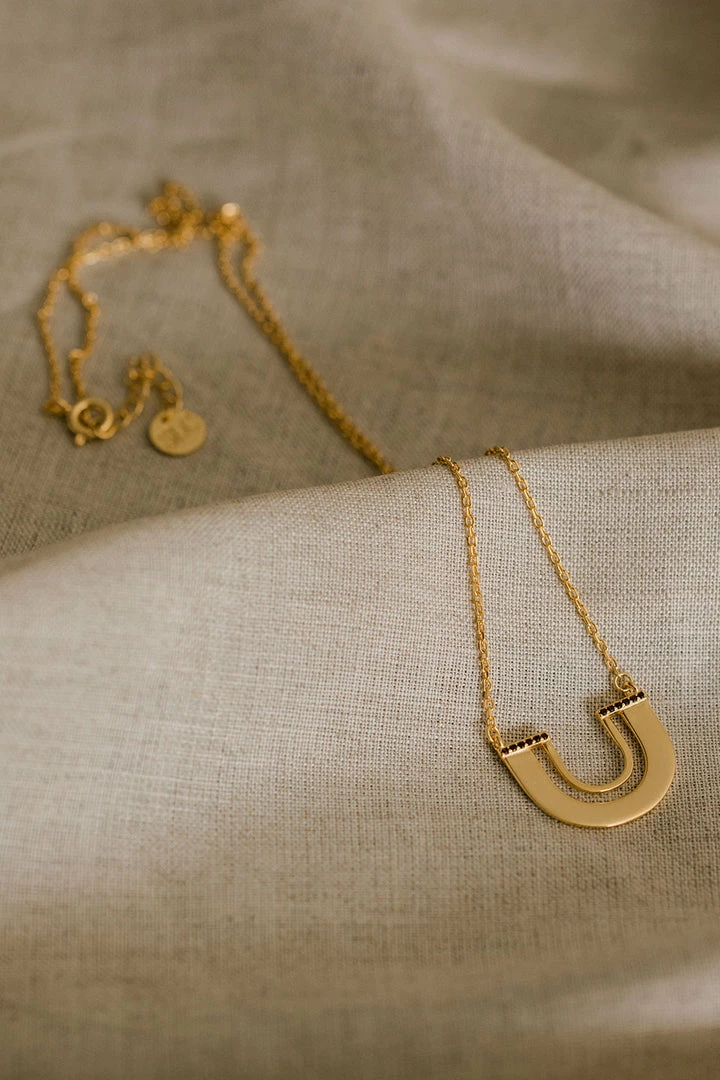 Silver Linings Accessories Zulu Gold U Shape Necklace