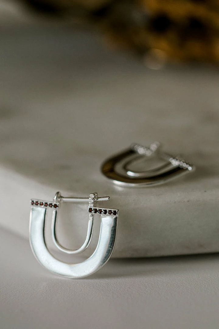 Silver Linings Accessories Zulu Silver U Shape Earring